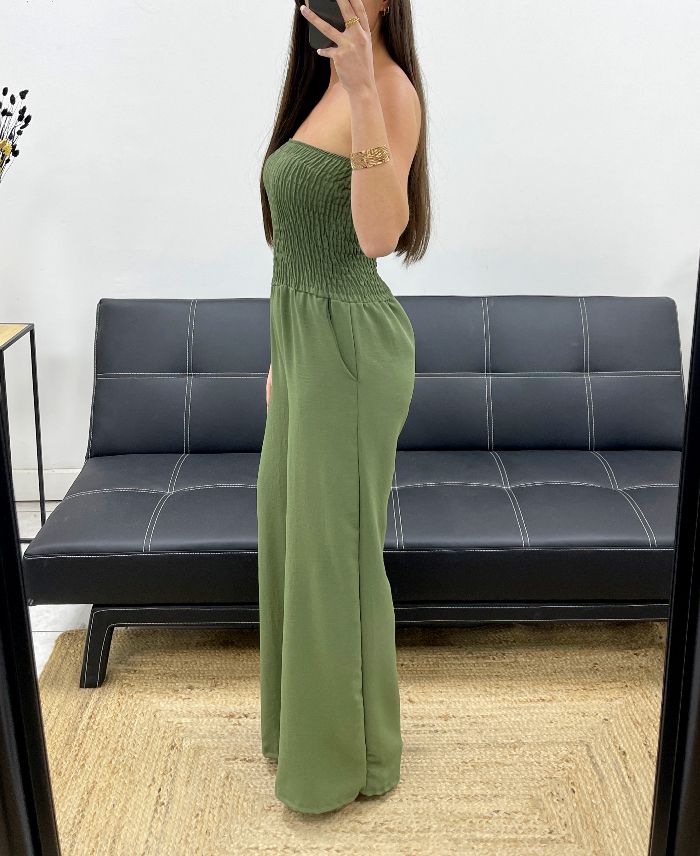 COMBI-PANTALON BUSTIER ELASTIQUE