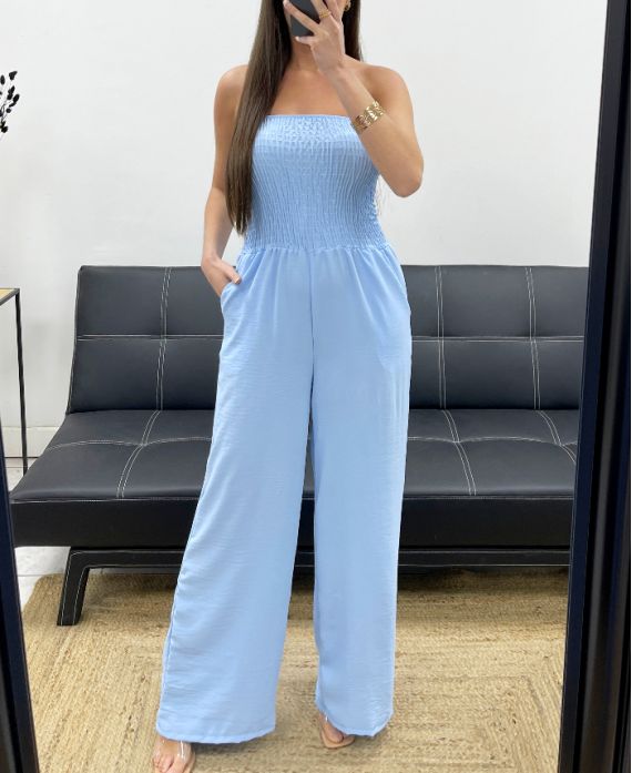 COMBI-PANTALON BUSTIER ELASTIQUE