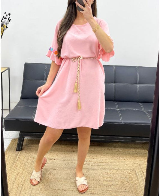 ROBE FLOWER CEINTURE