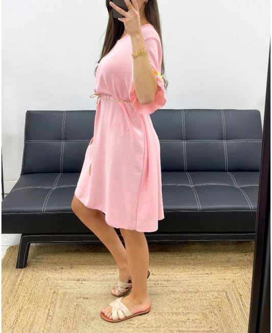 ROBE FLOWER CEINTURE